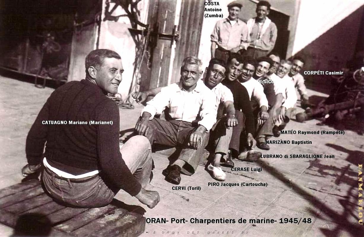 Oran - Port - Charpentiers de Marine - 1945-48.JPG